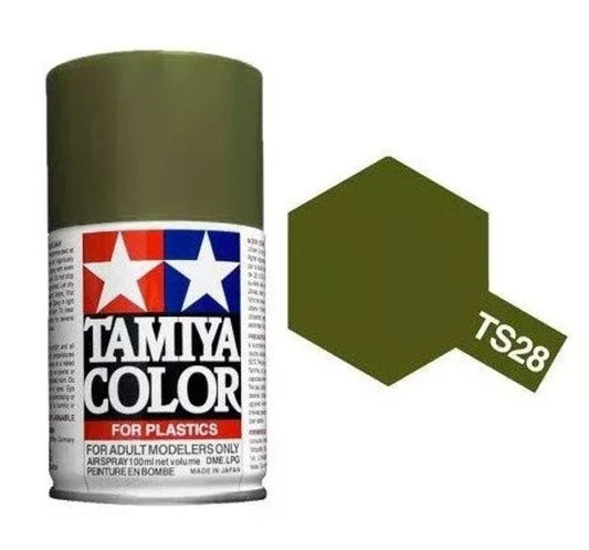 Pintura Aerosol Laca - Tamiya TS28 (Olive Drab 2) - Verde Oliva 2 100ml
