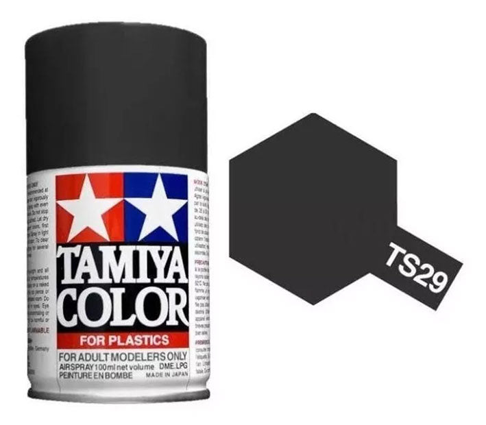 Pintura Aerosol Laca - Tamiya TS29 (Semi Gloss Black) - Negro Semi Brillante 100ml