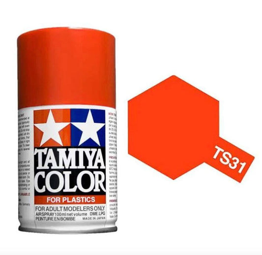 Pintura Aerosol Laca - Tamiya TS31 (Bright Orange) - Naranja Intenso Brillante 100ml