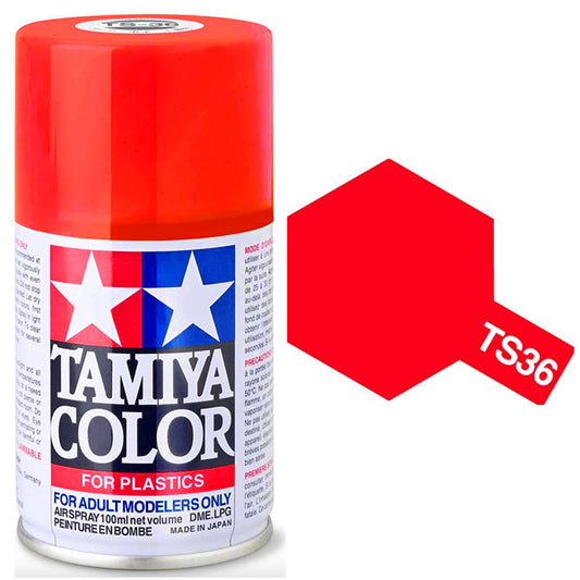 Pintura Aerosol Laca - Tamiya TS36 (Fluorescent Red) - Rojo Fluorescente 100ml