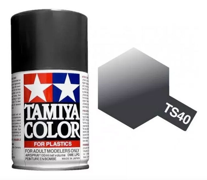 Pintura Aerosol Laca - Tamiya TS40 (Metallic Black) - Negro Metálico 100ml