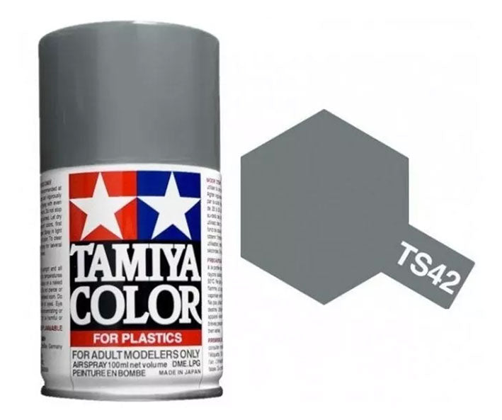 Pintura Aerosol Laca - Tamiya TS42 (Light Gun Metal) - Metal de Pistola Claro 100ml