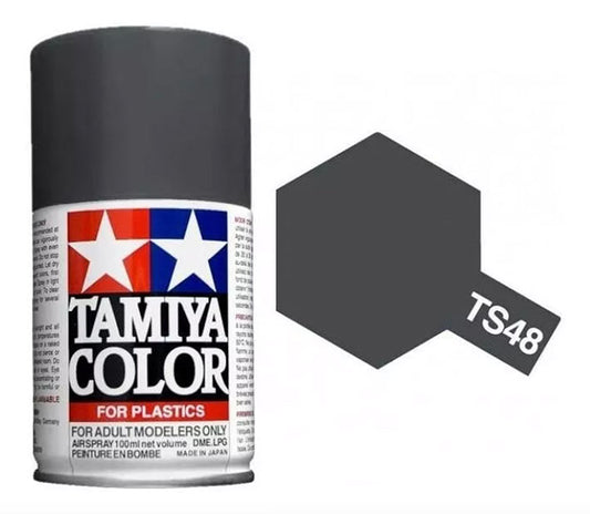 Pintura Aerosol Laca - Tamiya TS48 (Gunship Grey) -  Gris Cañonera 100ml