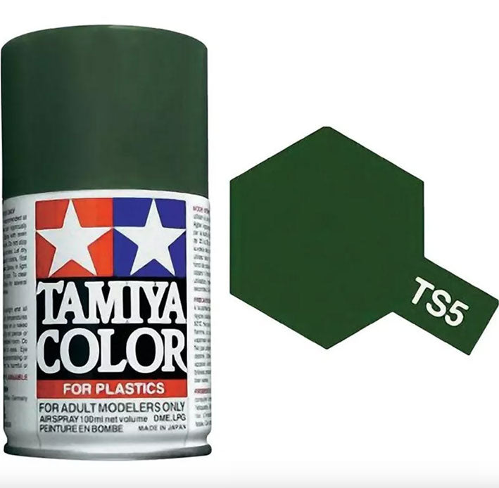 Pintura Aerosol Laca - Tamiya TS5 (Olive Drab) - Verde Oliva US 100ml