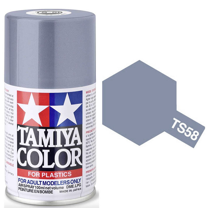 Pintura Aerosol Laca - Tamiya TS58 (Pearl Light Blue) - Azul Perla Claro 100ml