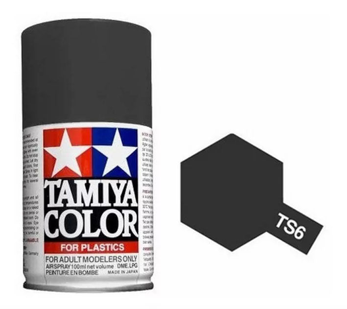 Pintura Aerosol Laca - Tamiya TS6 (Matt Black) - Negro Mate 100ml