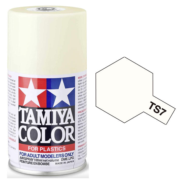 Pintura Aerosol Laca - Tamiya TS7 (Racing White) - Blanco de Carreras 100ml