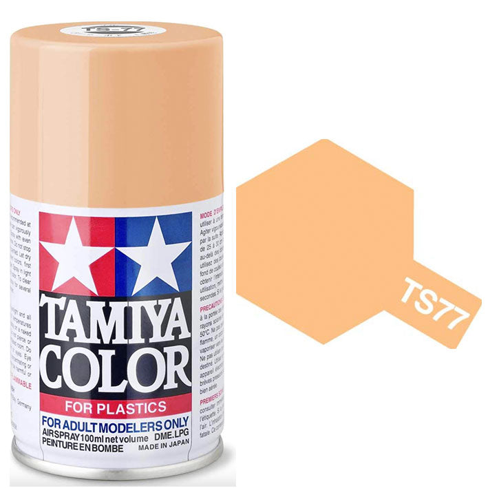 Pintura Aerosol Laca - Tamiya TS77 (Flat Flesh) - Carne Mate 100ml