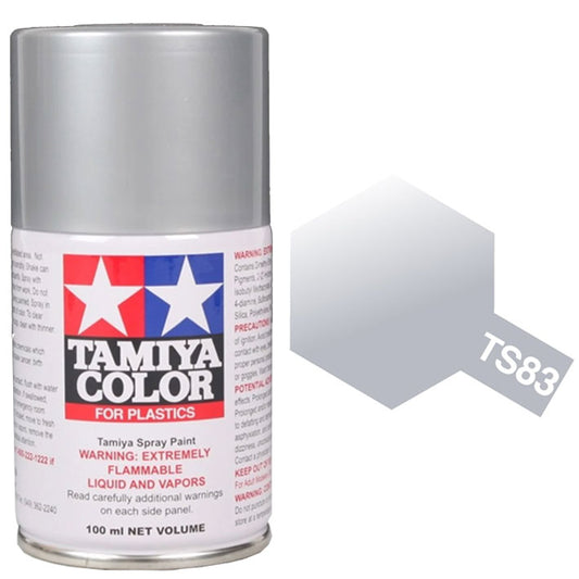 Pintura Aerosol Laca - Tamiya TS83 (Metallic Silver) - Plata Metálico 100ml