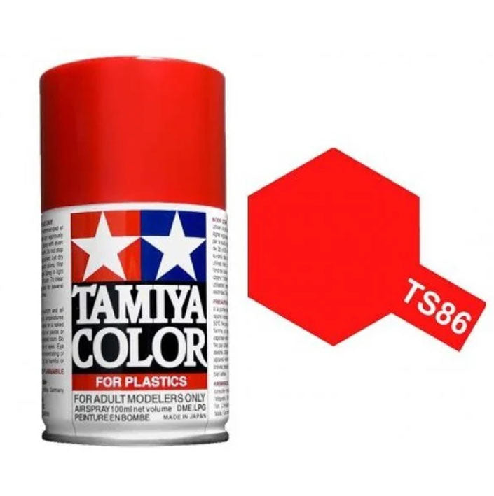 Pintura Aerosol Laca - Tamiya TS86 (Pure Red) - Rojo Puro 100ml