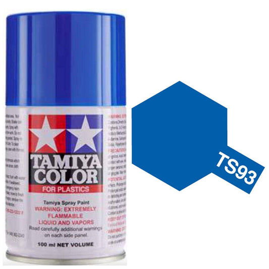 Pintura Aerosol Laca - Tamiya TS93 (Pure Blue) - Azul Puro 100ml