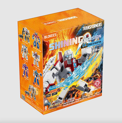 Blokees Transformers Versión Brillante: 04 Spark of Deception - 1 Figura Armable Sorpresa con Luz
