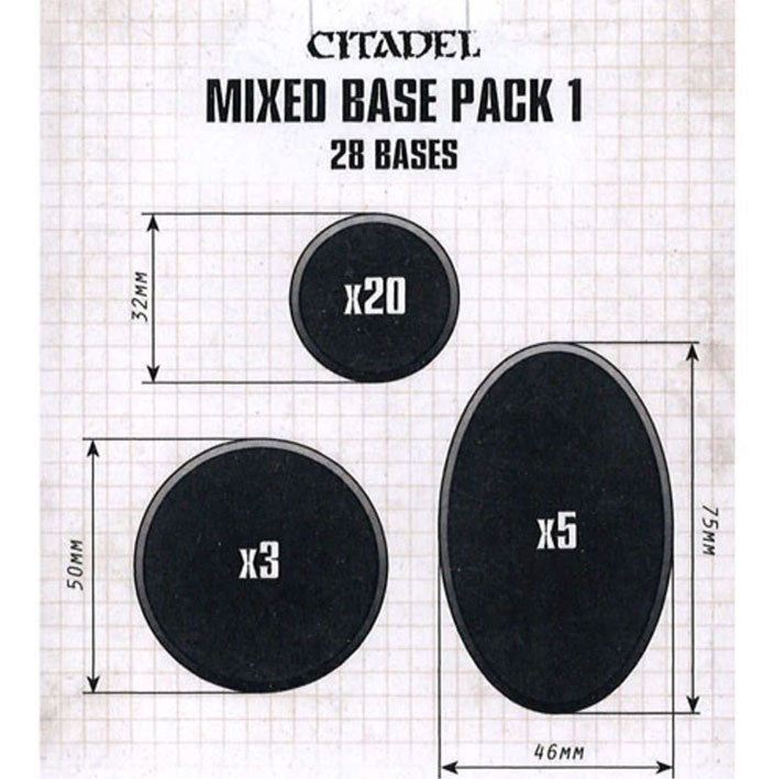 Warhammer - Mixed Base Pack 1 (28x) - Citadel: Bases