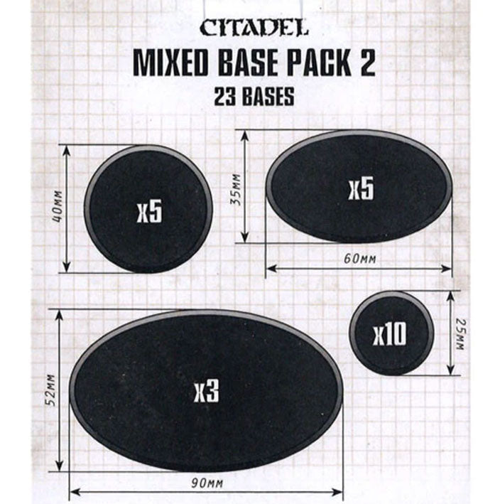 Warhammer - Mixed Base Pack 2 (23x) - Citadel: Bases