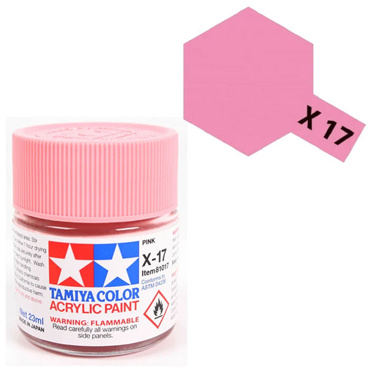 Pintura Acrílica - Tamiya X17 (Gloss Pink) - Rosa Brillante 23ml / 10 ml