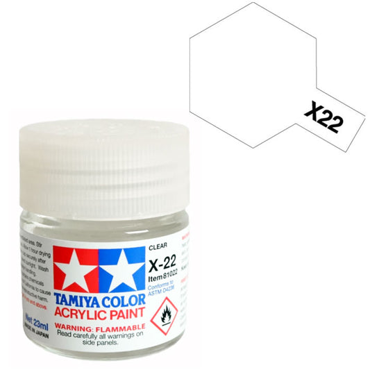 Barniz Acrílico - Tamiya X22 (Clear) - Barniz Transparente Brillante 23ml / 10 ml