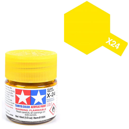 Pintura Acrílica - Tamiya X24 (Clear Yellow) - Amarillo Traslúcido 23ml / 10 ml