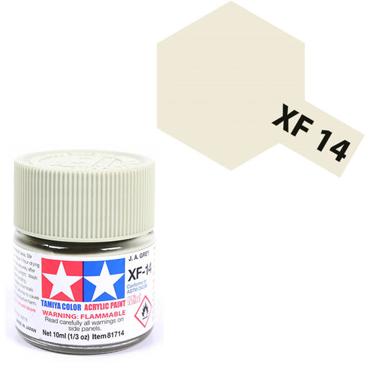 Pintura Acrílica - Tamiya XF14 (Flat J.A. Grey) - Gris J.A. Mate 23ml / 10 ml