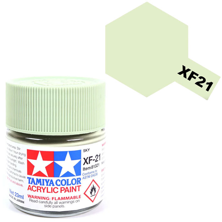 Pintura Acrílica - Tamiya XF21 (Flat Sky) - Cielo Mate 23ml / 10 ml