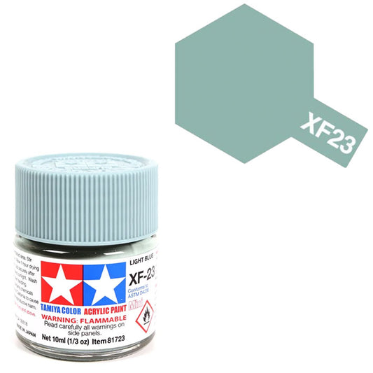 Pintura Acrílica - Tamiya XF23 (Flat Light Blue) - Azul Claro Mate 23ml / 10 ml