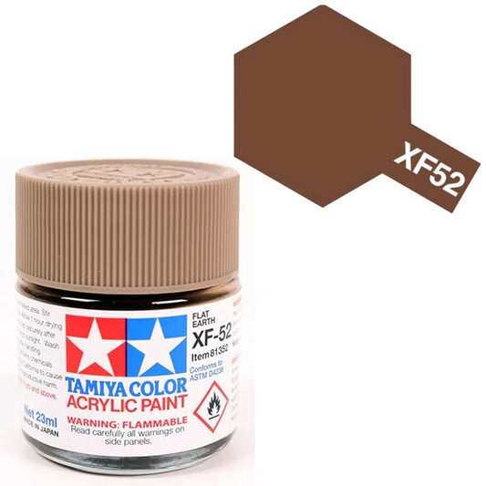 Pintura Acrílica - Tamiya XF52 (Flat Earth) - Tierra Mate 23ml / 10 ml