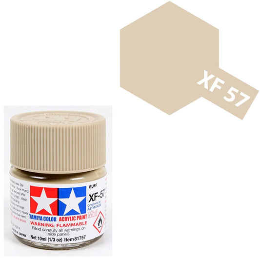 Pintura Acrílica - Tamiya XF57 (Flat Buff) - Amarillo Caqui Mate 23ml / 10 ml
