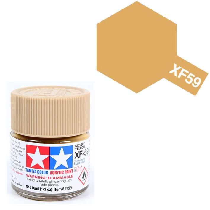 Pintura Acrílica - Tamiya XF59 (Flat Desert Yellow) - Amarillo Desierto Mate 23ml / 10 ml