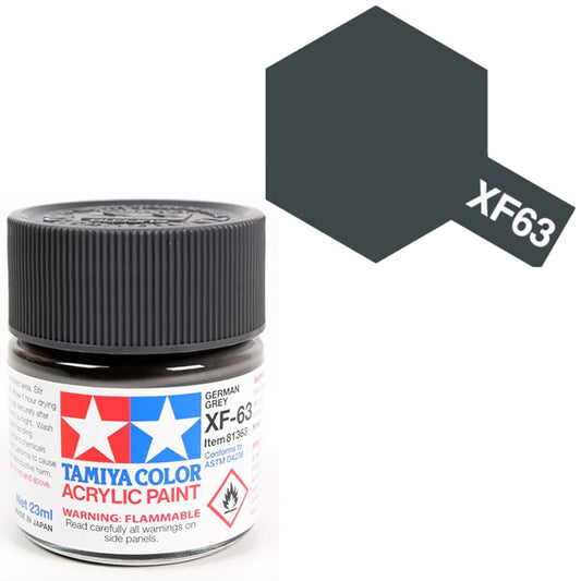 Pintura Acrílica - Tamiya XF63 (Flat German Grey) - Gris Alemán Mate 23ml / 10 ml