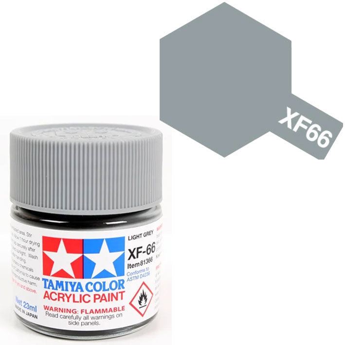 Pintura Acrílica - Tamiya XF66 (Flat Light Grey) - Gris Claro Mate 23ml / 10 ml