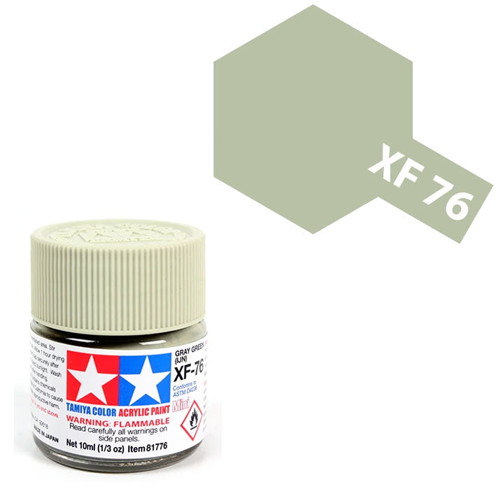 Pintura Acrílica - Tamiya XF76 (Flat Gray Green / IJN) - Verde Gris Mate de la Armada Imperial Japonesa 10ml