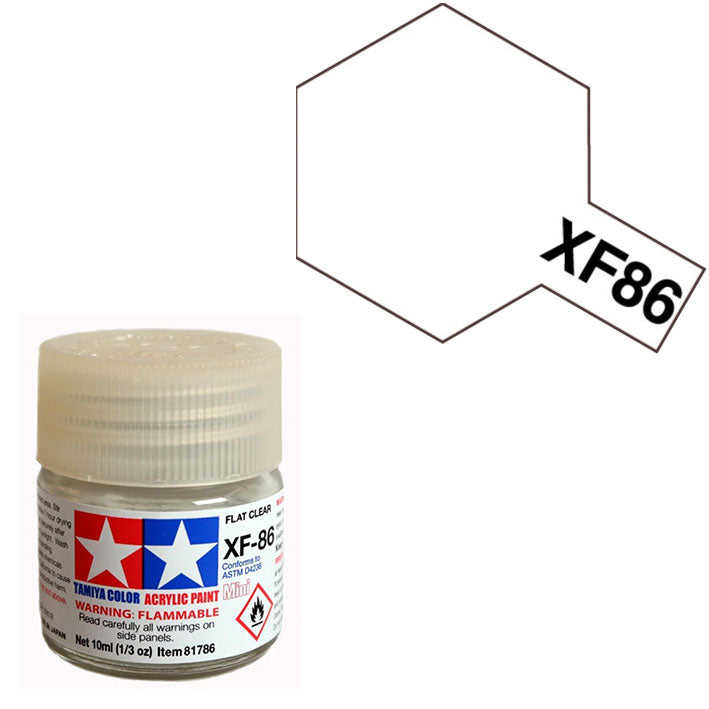 Barniz Acrílico - Tamiya XF86 (Flat Clear) - Barniz Transparente Mate 10ml