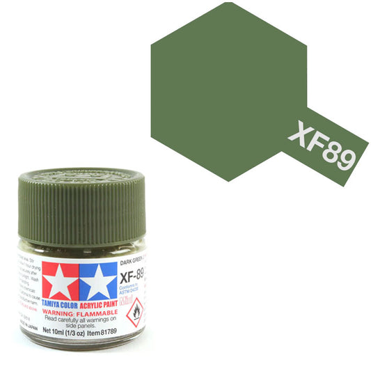 Pintura Acrílica - Tamiya XF89 (Flat Dark Green 2) - Verde Oscuro 2 Mate 10ml