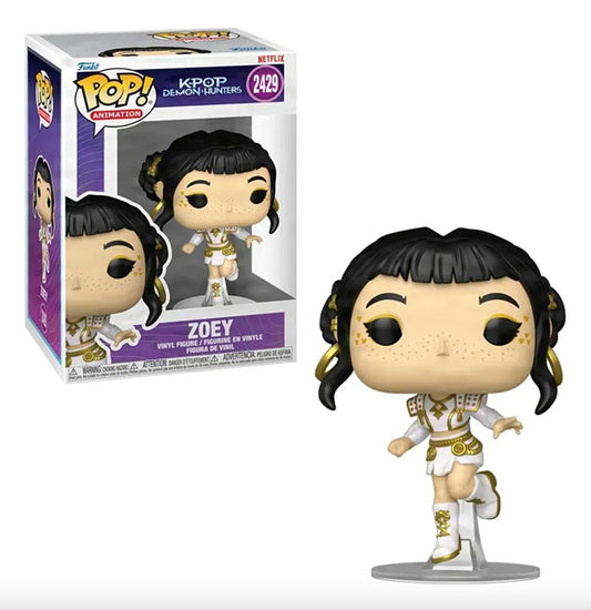 Funko Pop Animation: K Pop Demon Hunters - Zoey atuendo Blanco