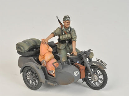 Modelo a escala 1/35 para armar: Militar - MOTO GERMAN WWII SIDECAR R12 W-CREW