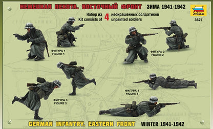 Modelo a escala 1/35 para armar: Militar - WWII Figure Set German Infantry Eastern Front Winter