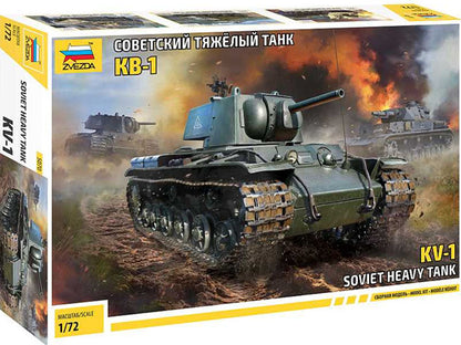 Modelo a escala 1/72 para armar: Snap Kit - Tanque KV-1 WWII