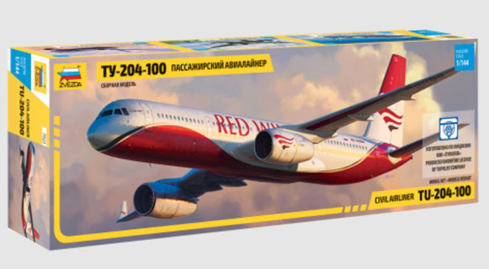 Modelo a escala 1/144 para armar: Civil airliner Tu-204-100