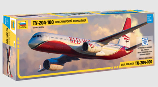Modelo a escala 1/144 para armar: Civil airliner Tu-204-100