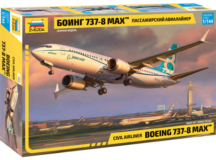 Modelo a escala 1/144 para armar: Avión Boeing 737-8 MAX