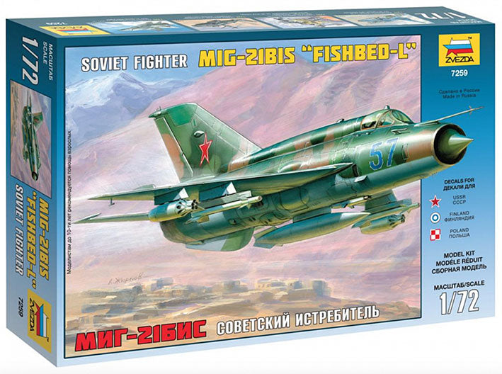 Modelo a escala 1/72 para armar: Soviet fighter MiG-21Bis "Fishbed-L"