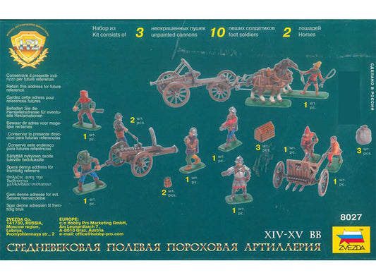 Modelo a escala 1/72 para armar: Figuras - Medieval Powder Artillery
