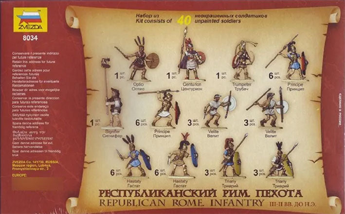 Modelo a escala 1/72 para armar: Figuras - Republican Rome Infantry