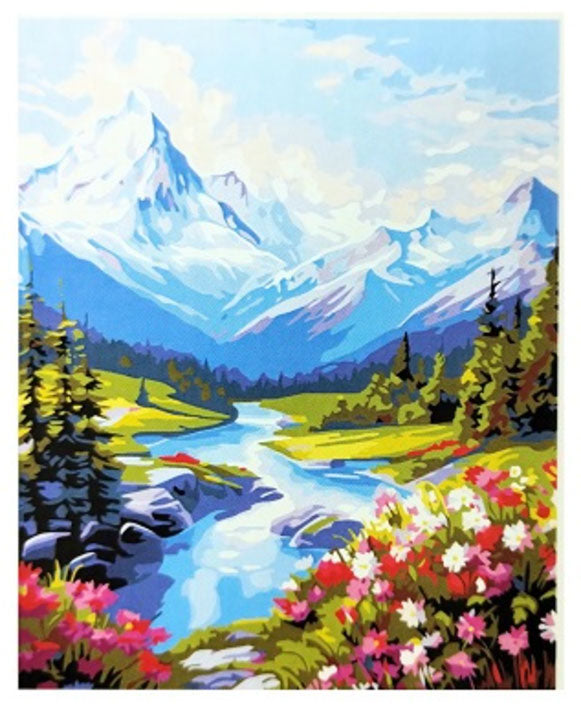 Arte Por Número - Camino a las Montañas - Bastidor de 40 x 50cm