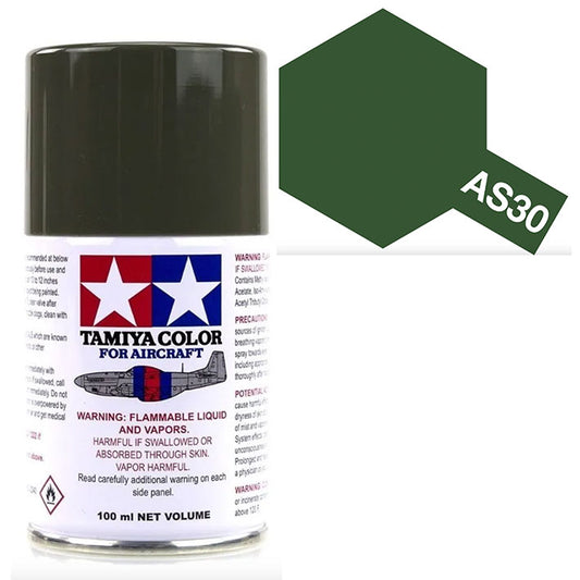 Pintura Aerosol Laca - Tamiya AS30 (Dark Green 2 RAF) - Verde Oscuro 2 RAF 100ml