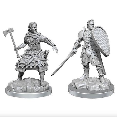 Miniatura SIN PINTAR - D&D - Nolzur's Marvelous - Human Fighters (Male and Female)