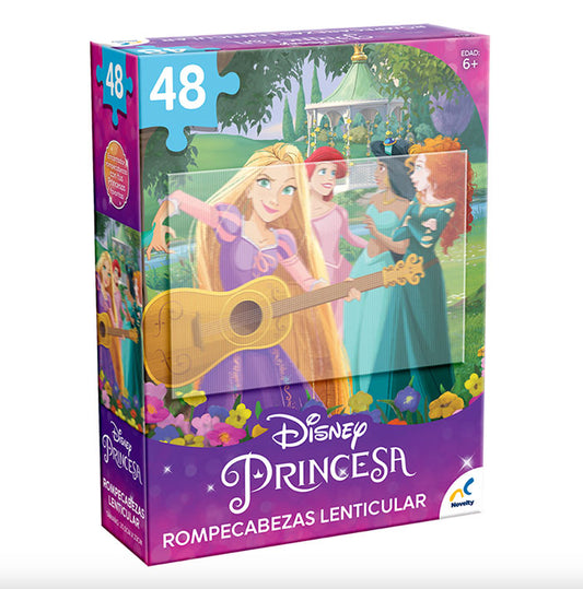 ROMPECABEZAS LENTICULAR 48 PIEZAS NOVELTY: PRINCESAS