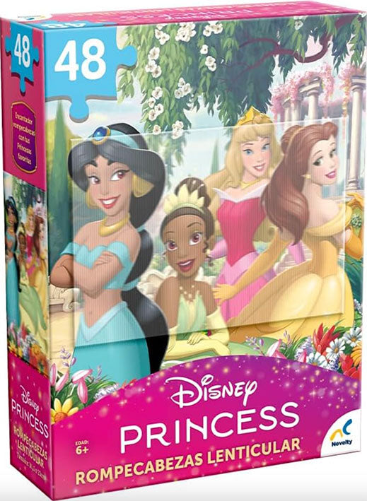 ROMPECABEZAS LENTICULAR 48 PIEZAS NOVELTY: PRINCESAS V02