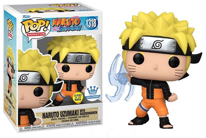 Funko Pop Animation: Naruto Shippuden - Naruto con Rasenshuriken Exclusivo Glow in the Dark