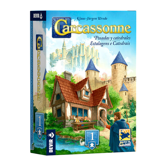 EXPANSIÓN Juego CARCASSONNE Marca DEVIR: Posadas y Catedrales