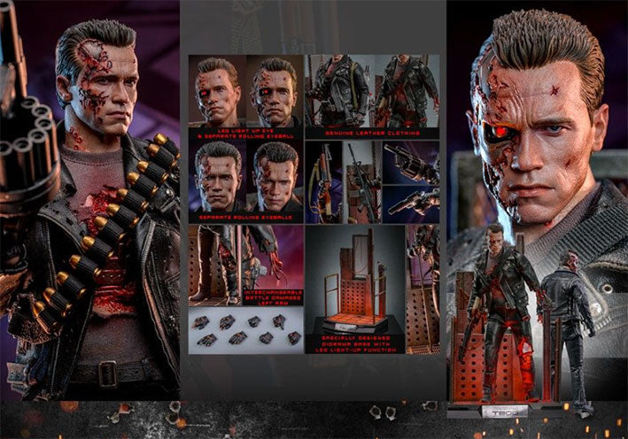 Hot Toys DX46: Terminator 2: Judgment Day - T-800 (Battle Damaged Version 2.0) 1/6 Escala
